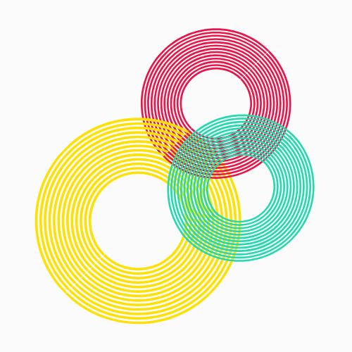 Three small colorful interconnected rings within testimonial for Guide for Parents of Children with Speech Delays