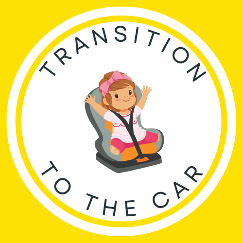 A song cover for a transition song featuring a child getting into their carseat with the first then strategy