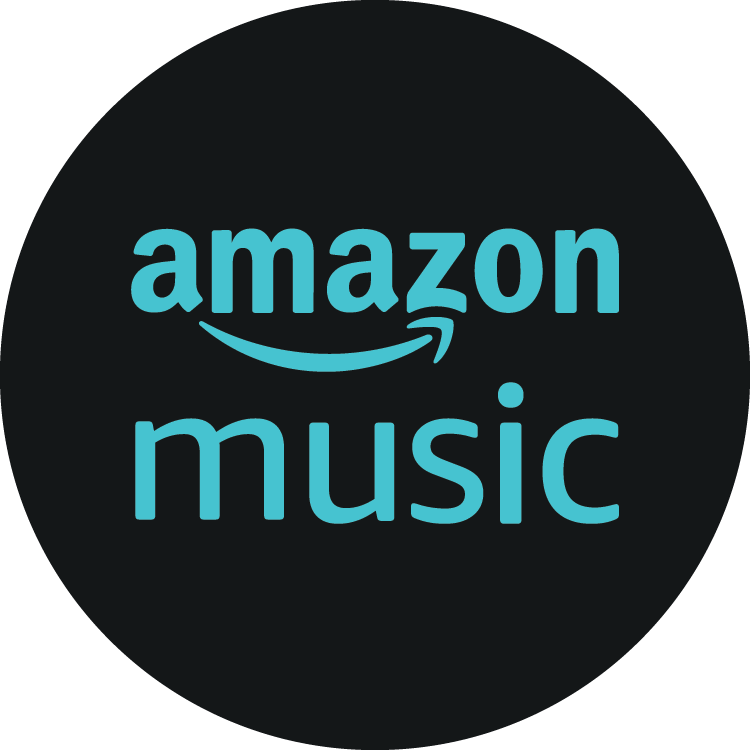 Blue on black amazon music logo for streaming songs for an expressive language problem