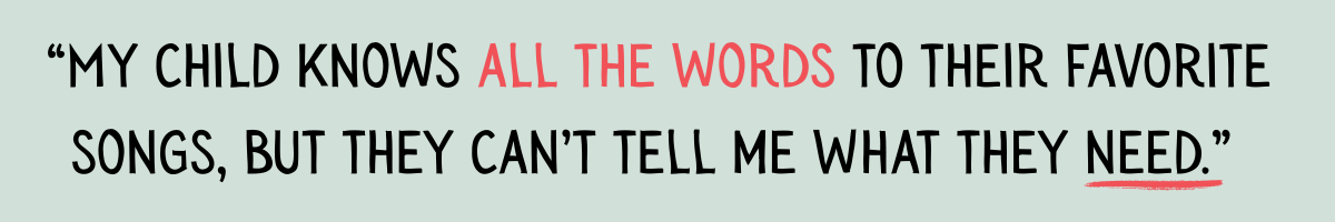 A quote from a parent about gestalt language learning.