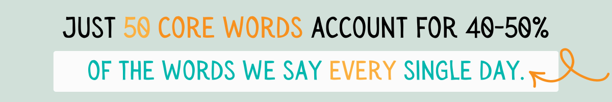 A statistic about only 50 core words accounting for the majority of what we say every single day.
